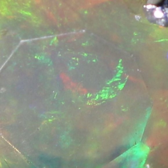 Welo Opal .80ct Platinum Solid Silver Ring - Picture 3 of 7